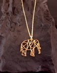Elegant Origami Elephant Pendant