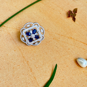 Blue Sapphire Adjustable Ring