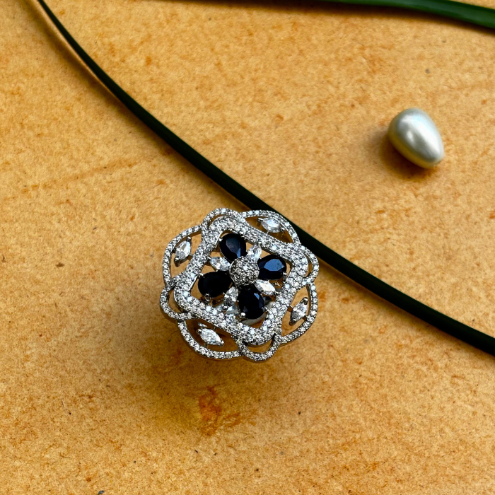Blue Sapphire Adjustable Ring