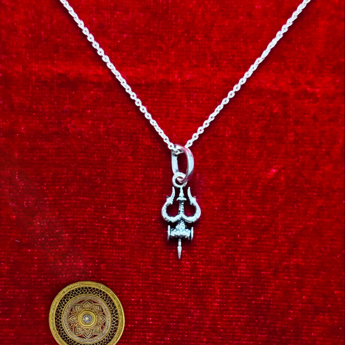 Mahakal Dumroo Trishul Pendant