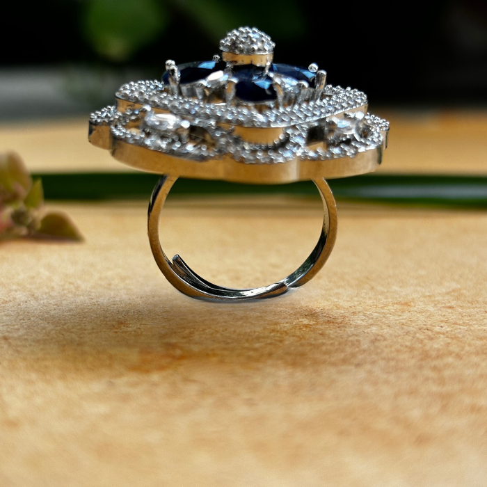 Blue Sapphire Adjustable Ring