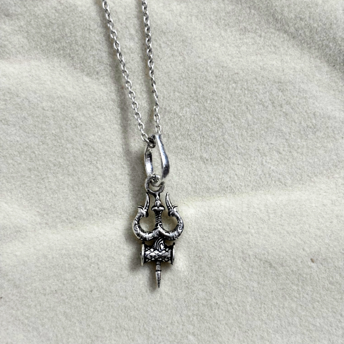 Mahakal Dumroo Trishul Pendant
