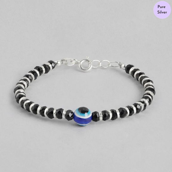 Evil Eye Beaded 925 Sterling Silver Kids Bracelet (Age : 0 - 3 Years)