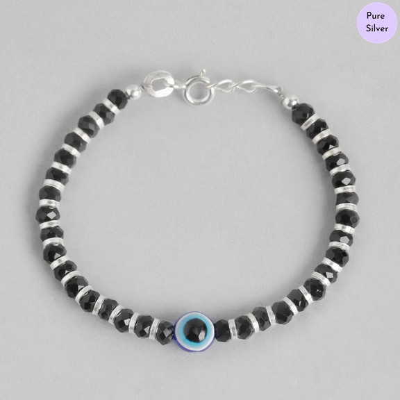 Evil Eye Beaded 925 Sterling Silver Kids Bracelet (Age : 0 - 3 Years)