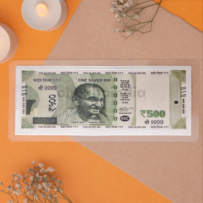 ₹ 500 Shagun Fine 999 Silver Note