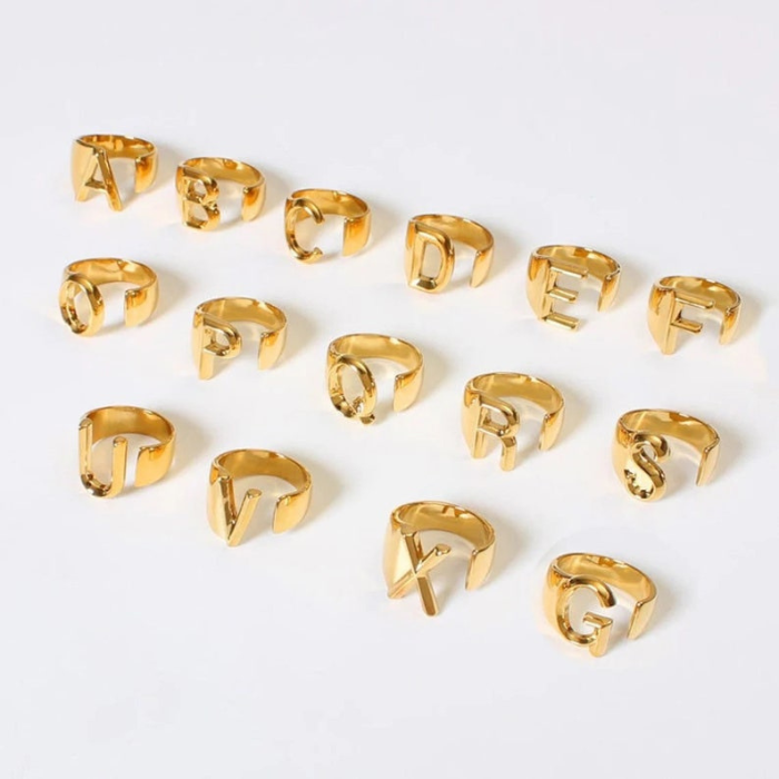 Chunky Chubby Initial Ring