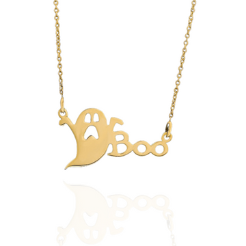 a cute ghost pendant which is gold plated by CHOKHA INDIA 