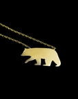 92.5 sterling silver Polar Bear Pendant  gold platedby chokha india 