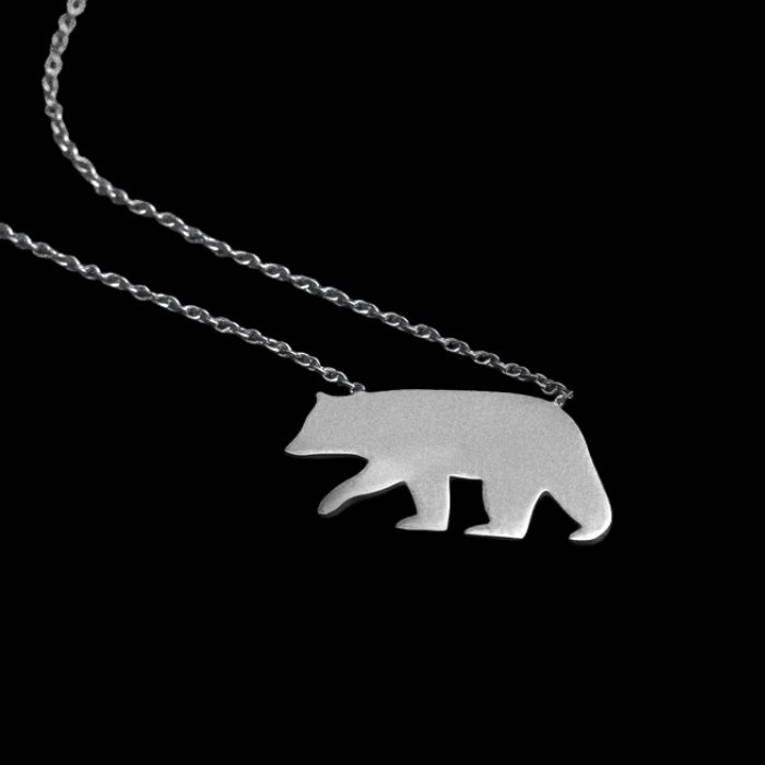 92.5 sterling silver Polar Bear Pendant by chokha india 