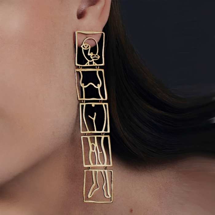 nude tribal woman earring