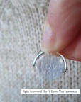 a special pendant which is spun says i love you makes it a perfect gift for valentine 