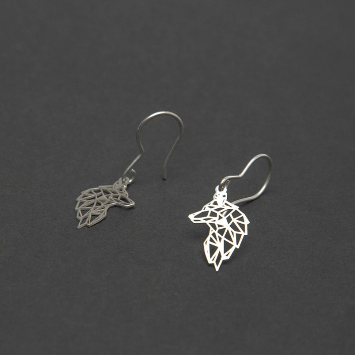 Kaziranga wolf shaped earring by CHOKHA INDIA 