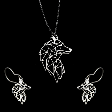 Classic Wolf Pendant Set