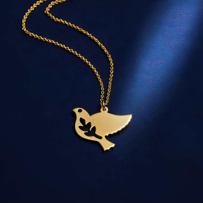 gold plated dove pendant 