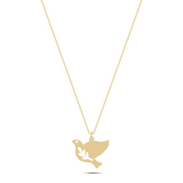 gold plated dove pendant by chokha india