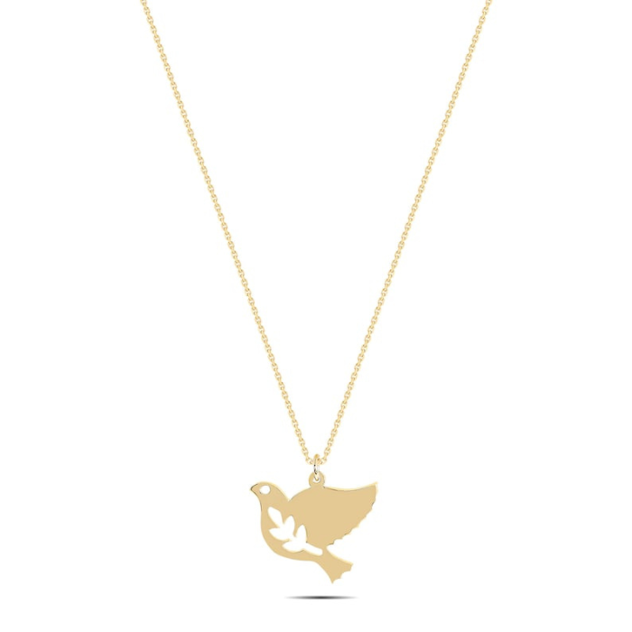 gold plated dove pendant by chokha india