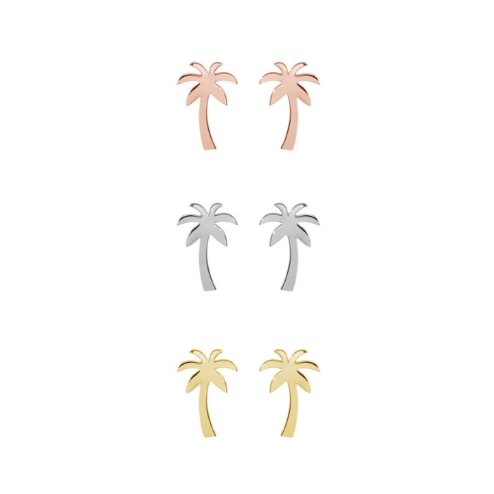 3 different palm tree earrings by chokha india 