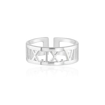 Roman Numerals Aesthetic Ring