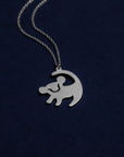 silver plated simba lion pendant 