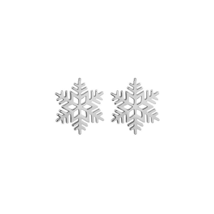 Silver Plated Snowflake Earring by CHOKHA INDIA 