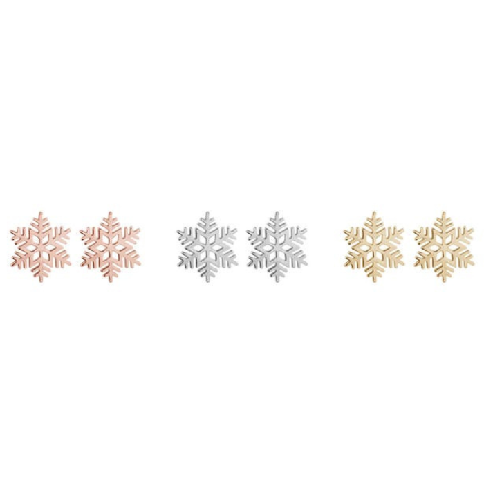 3 types of snowflake earring by CHOKHA INDIA