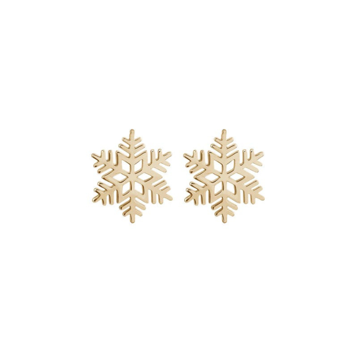 Gold plated silver snowflake earring by CHOKHA INDIA 