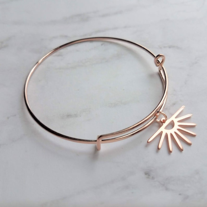 rose gold plated sunset bracelet made of 92.5 sterling silver by chokha india]