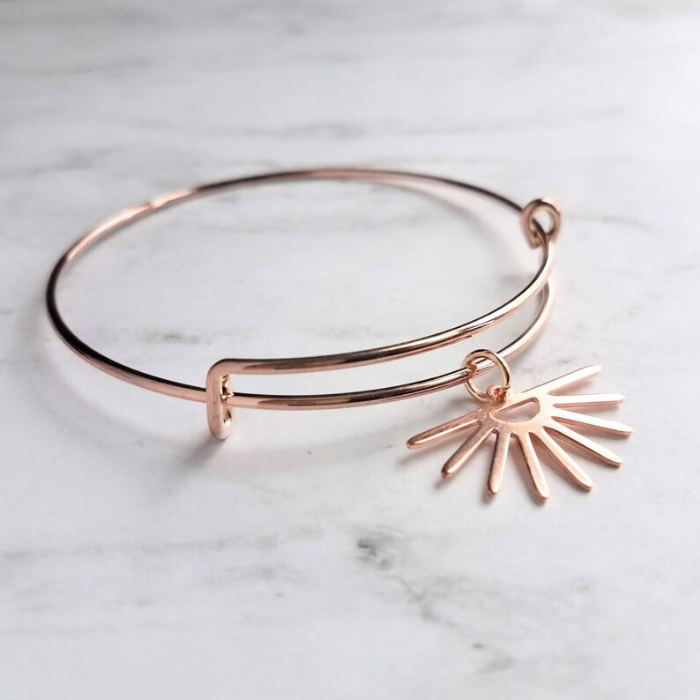 rose gold plated sunset bracelet made of 92.5 sterling silver by chokha india