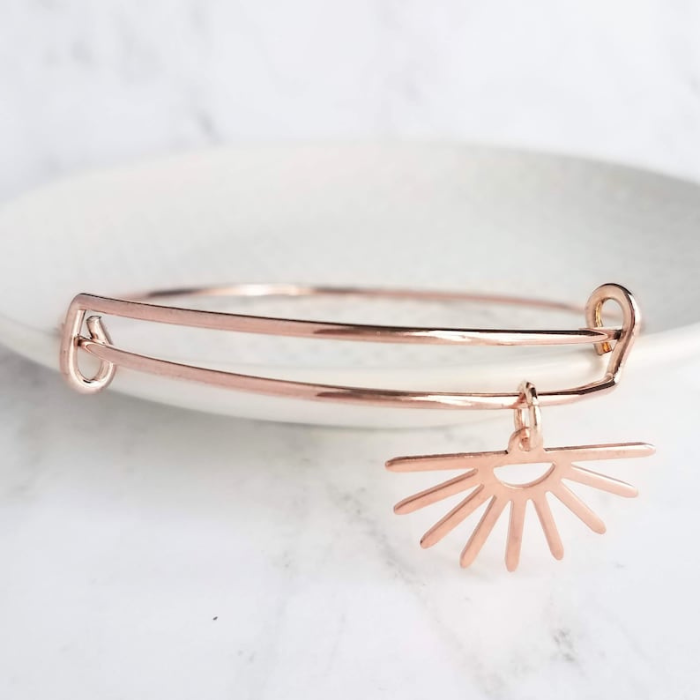 rose gold plated sunset bracelet by chokha india