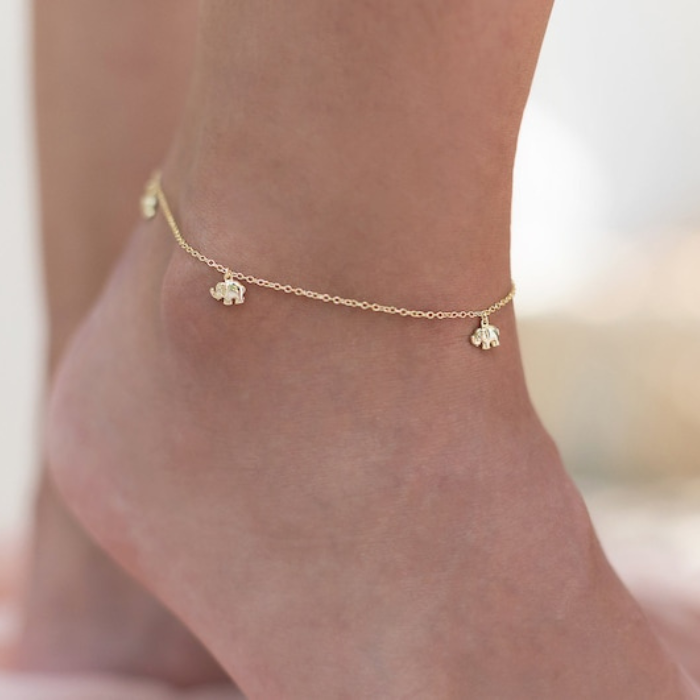 Elephant charm Ankle Bracelet