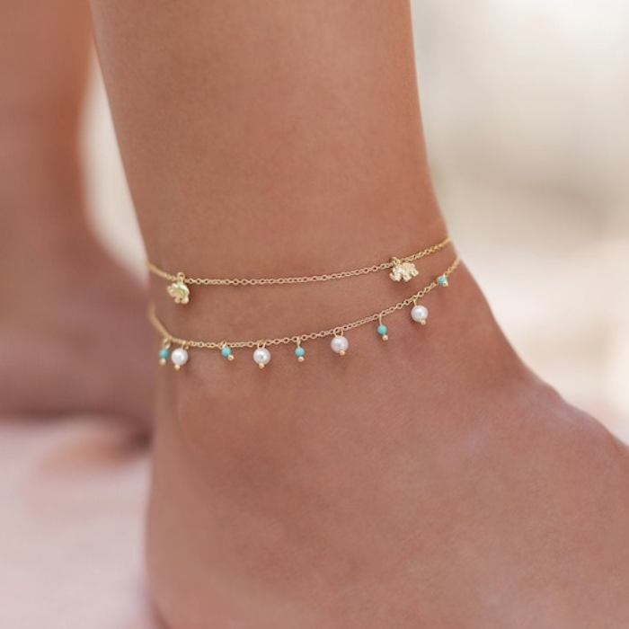 Elephant charm Ankle Bracelet