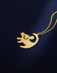 gold plated simba lion pendant