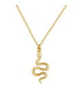 gold plated dainty snake pendant by chokha india