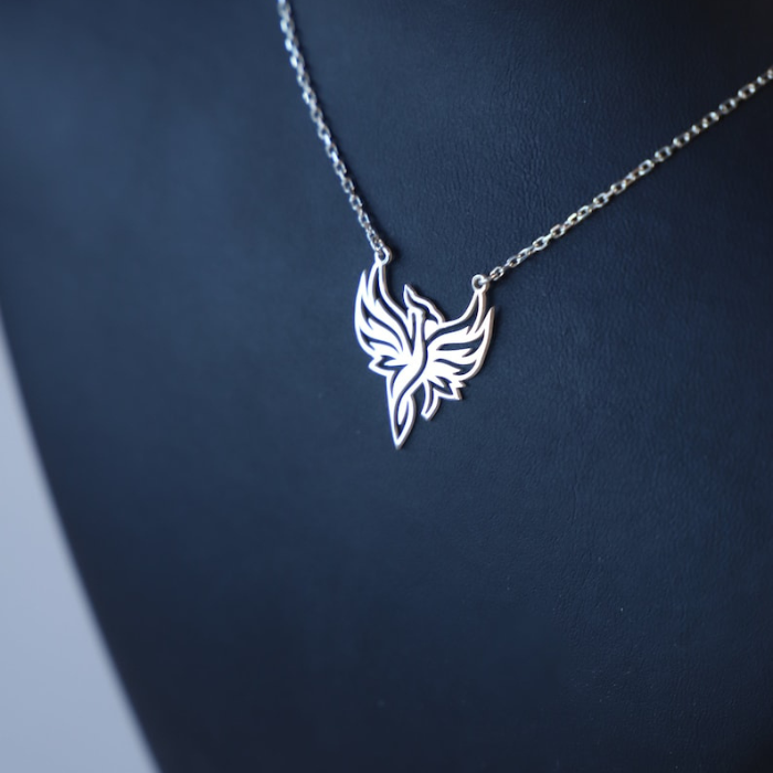 sterling silver phoenix pendant by chokha india
